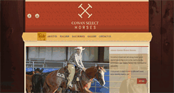 Desktop Screenshot of cowanselecthorses.com