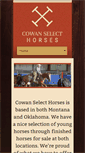 Mobile Screenshot of cowanselecthorses.com