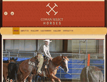 Tablet Screenshot of cowanselecthorses.com